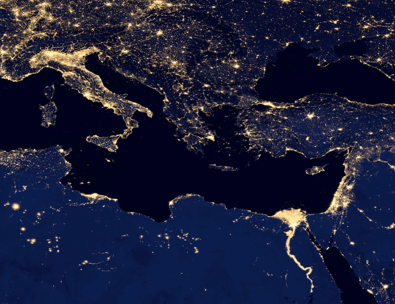 Illustration for article titled What do these nighttime satellite photos reveal about civilization?